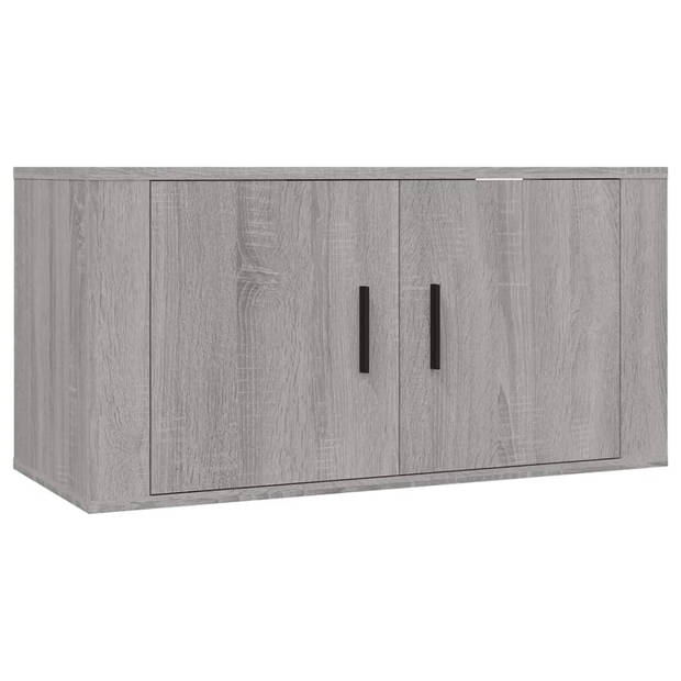 The Living Store TV-meubelset Trendy Grijs Sonoma Eiken - 1x 80x34.5x40cm - 2x 40x34.5x80cm