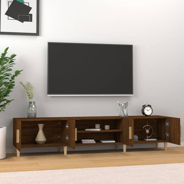 The Living Store TV-kast Vinta - 180 x 31.5 x 40 cm - Bruineiken - Duurzaam hout