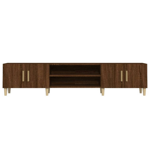 The Living Store TV-kast Vinta - 180 x 31.5 x 40 cm - Bruineiken - Duurzaam hout