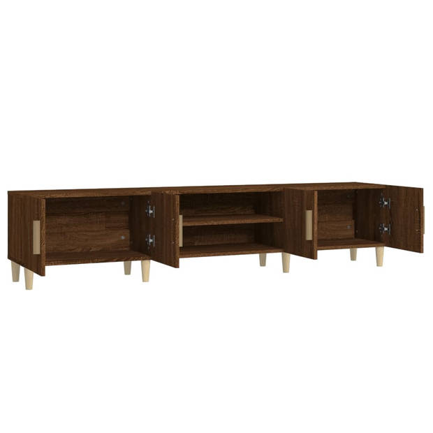 The Living Store TV-kast Vinta - 180 x 31.5 x 40 cm - Bruineiken - Duurzaam hout