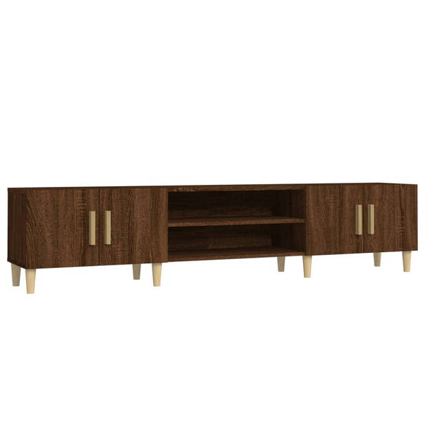 The Living Store TV-kast Vinta - 180 x 31.5 x 40 cm - Bruineiken - Duurzaam hout