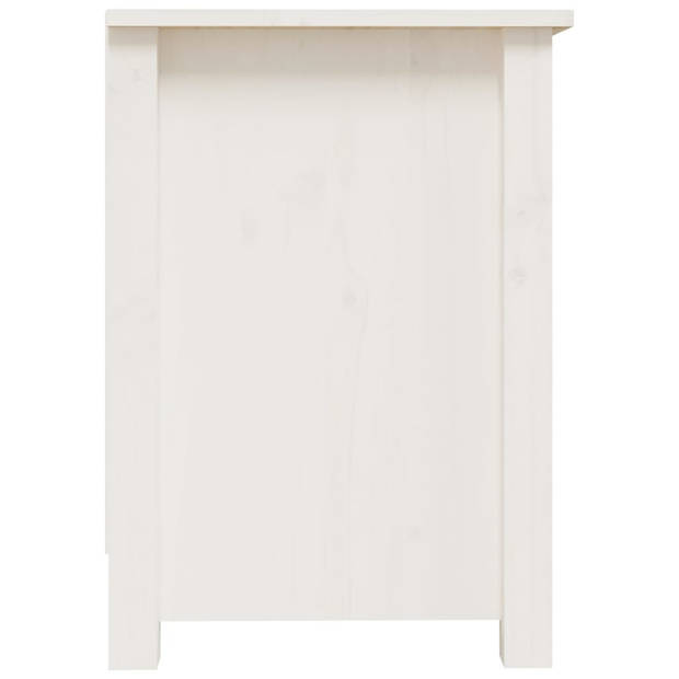 The Living Store TV Meubel - Grenenhout - Wit - 70 x 36.5 x 52 cm - Met voldoende opbergruimte