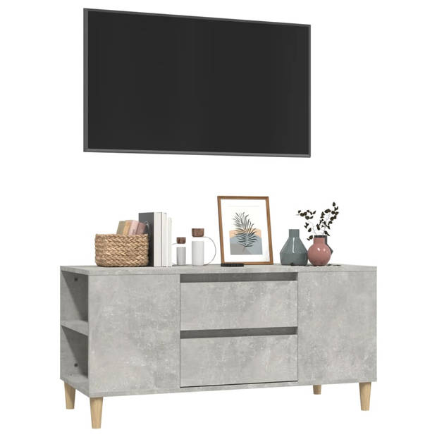 The Living Store TV-meubel - Scandinavische stijl - Bewerkt hout - 102 x 44.5 x 50 cm