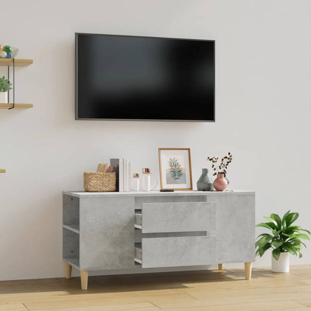 The Living Store TV-meubel - Scandinavische stijl - Bewerkt hout - 102 x 44.5 x 50 cm