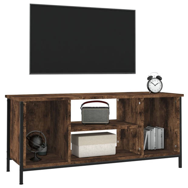 The Living Store TV-meubel - Televisiekast - 102 x 35 x 45 cm - Gerookt eiken