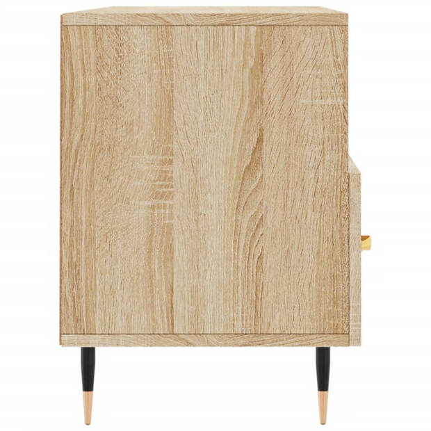 The Living Store TV-meubel Sonoma Eiken - 102 x 36 x 50 cm - Stevig bewerkt hout - 3 vakken en 3 lades