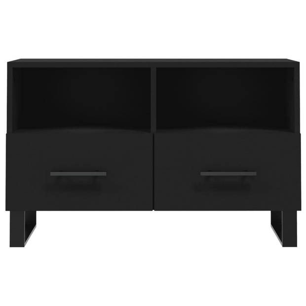 The Living Store Stevige TV-kast 80x36x50 cm - Zwart