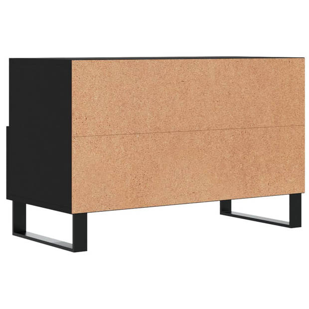 The Living Store Stevige TV-kast 80x36x50 cm - Zwart