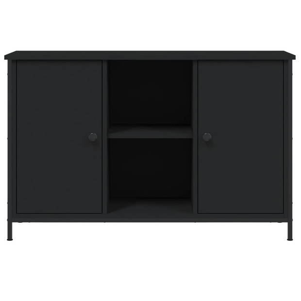 The Living Store TV-Kast - Klassiek design - 100 x 35 x 65 cm - Zwart