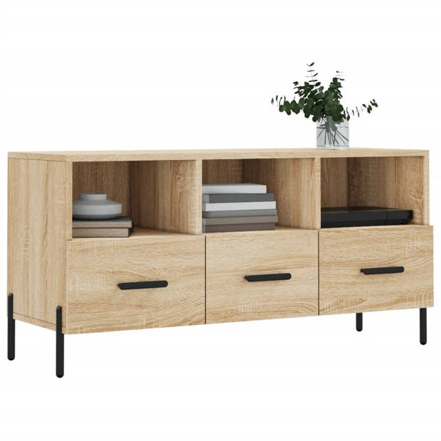 The Living Store Televisiekast Sonoma Eiken - 102 x 36 x 50 cm - Stijlvol Design