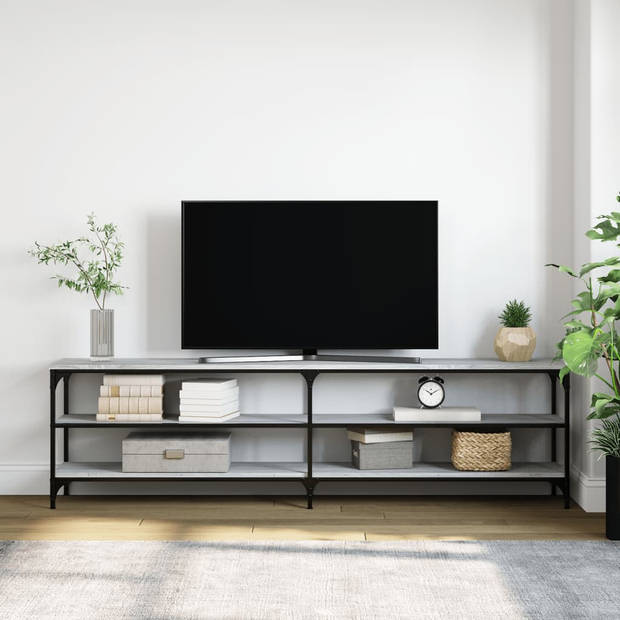 The Living Store TV-meubel X - TV-meubel - 180 x 30 x 50 cm - grijs sonoma eiken
