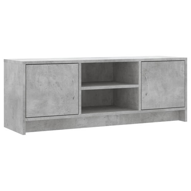 The Living Store TV-meubel - betongrijs - 102 x 30 x 37.5 cm - opbergruimte - praktische deuren