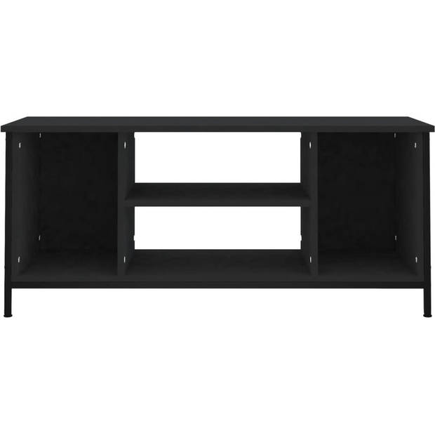 The Living Store TV-meubel Staal - 102x35x45 cm - Zwart