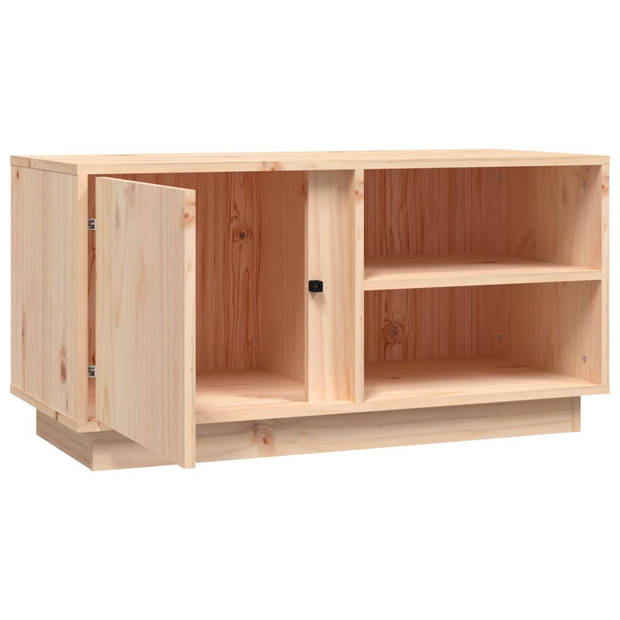 The Living Store Tv-meubel Massief Grenen - 80 x 35 x 40.5 cm - Rustiek uiterlijk