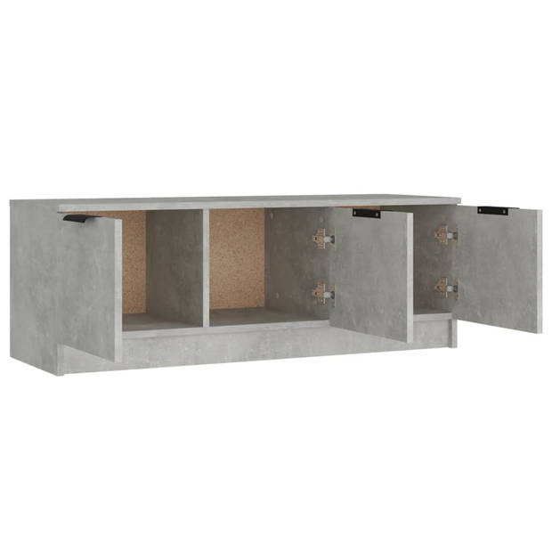 The Living Store TV-kast - Betongrijs - 102 x 35 x 36.5 cm - Stevig bewerkt hout