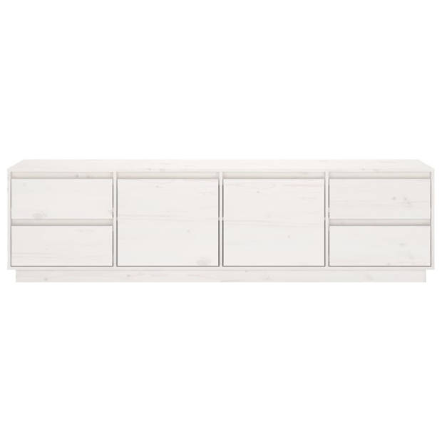 The Living Store Televisiekastenset - Grenenhout - 176 x 37 x 47.5 cm - Wit