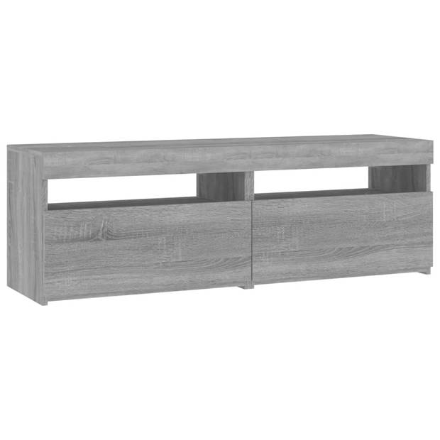 The Living Store TV-meubels - LED-verlichting - Grijs Sonoma Eiken - 60 x 35 x 40 cm - Bewerkt hout