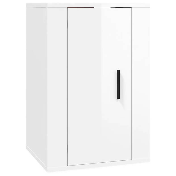 The Living Store TV-meubel Set - Hoogglans wit - 1x 57x34.5x40cm - 2x 40x34.5x60cm