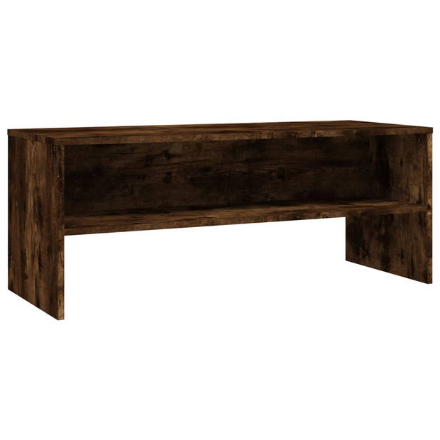 The Living Store TV-meubel Gerookt Eiken - 100x40x40 cm - Duurzaam hout