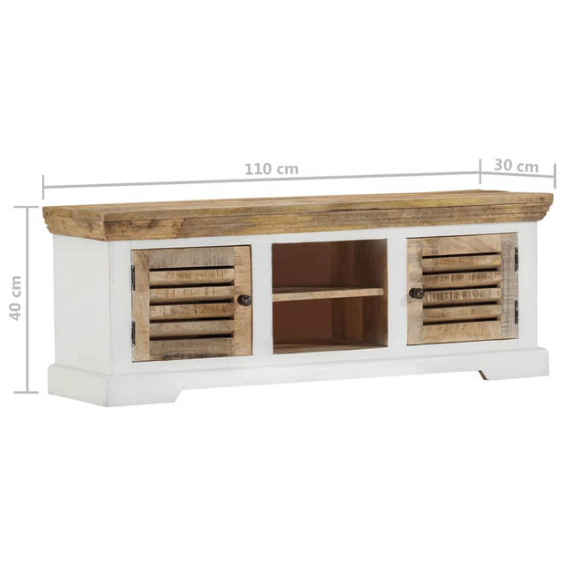 vidaXL Tv-meubel 110x30x40 cm massief mangohout