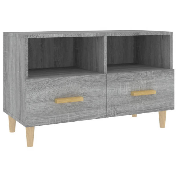 The Living Store Klassiek TV-meubel - grijs sonoma eiken - 80 x 36 x 50 cm - stevig en vochtbestendig