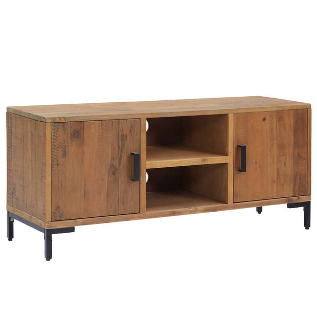 The Living Store Tv-meubel - Vintage industriële stijl - 110 x 35 x 48 cm - Massief grenen