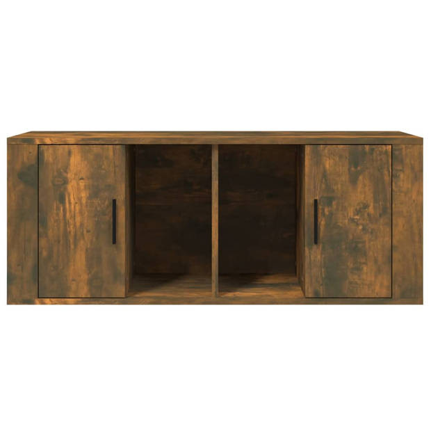 The Living Store TV-kast - gerookt eiken - 100 x 35 x 40 cm