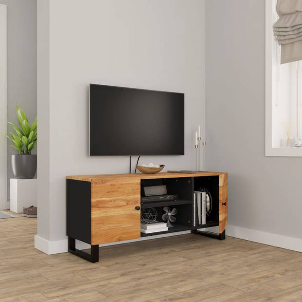 vidaXL Tv-meubel 105x33x46 cm massief acaciahout