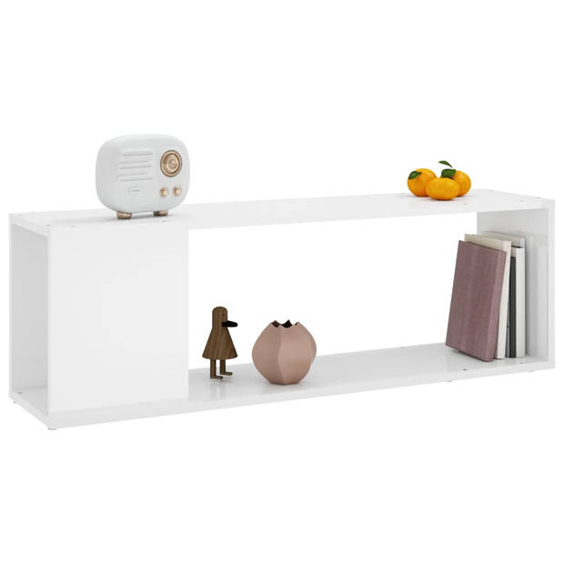 The Living Store TV-kast - Hoogglans wit - 100 x 24 x 32 cm - Stevig en praktisch