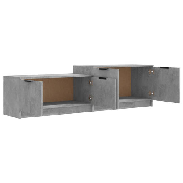 vidaXL Tv-meubel 158,5x36x45 cm bewerkt hout betongrijs