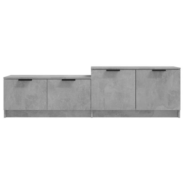 The Living Store TV-meubel Betongrijs 158.5 x 36 x 45 cm - Praktisch en stevig meubel van bewerkt hout