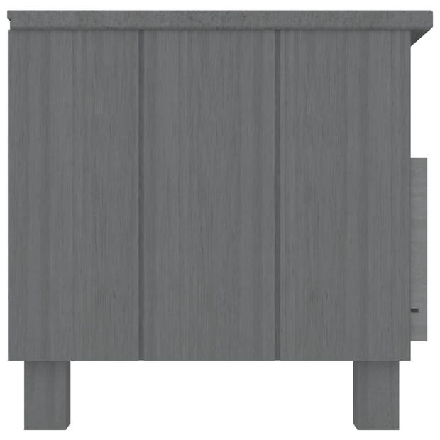 The Living Store HAMAR TV-meubel - donkergrijs - 106 x 40 x 40 cm - massief grenenhout