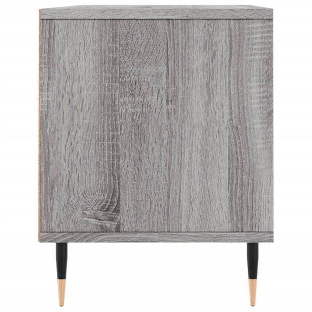 The Living Store TV-meubel - grijs sonoma eiken - 100 x 34.5 x 44.5 cm - opbergruimte - stevig materiaal