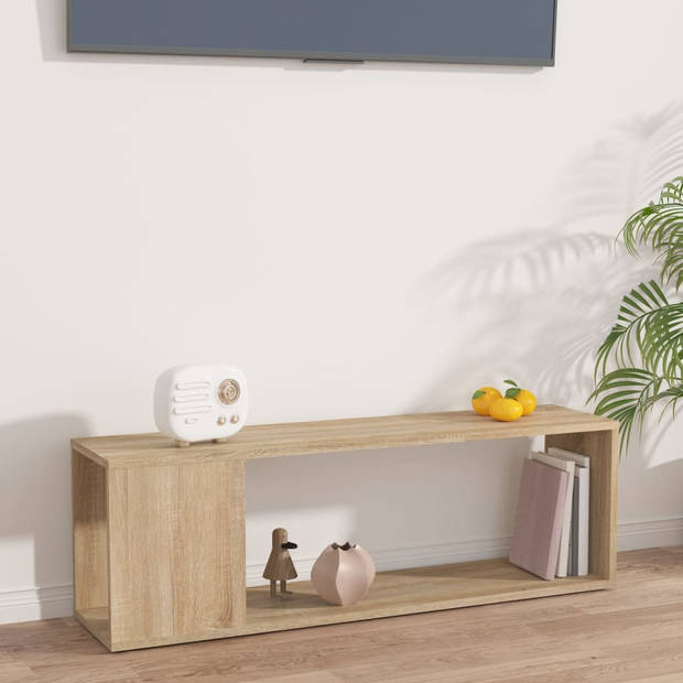 The Living Store TV-kast - tv-meubel - Afmetingen- 100 x 24 x 32 cm - Kleur- sonoma eiken