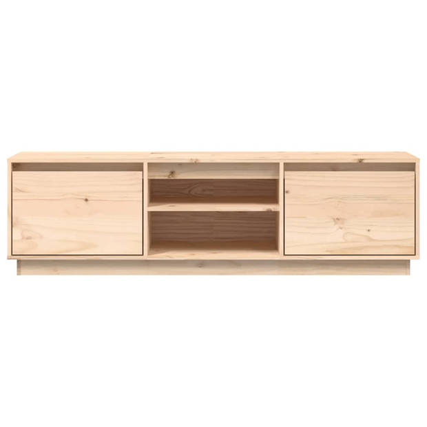 The Living Store Tv-meubel Grenenhout - naam - Kasten - 140x35x40 cm - Rustieke uitstraling