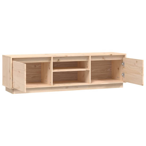 The Living Store Tv-meubel Grenenhout - naam - Kasten - 140x35x40 cm - Rustieke uitstraling