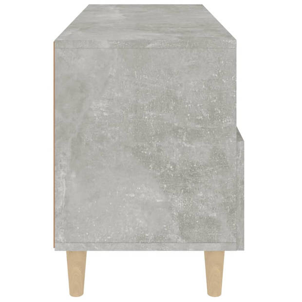 The Living Store TV-meubel - Klassiek - Betongrijs - 80 x 36 x 50 cm - Bewerkt hout