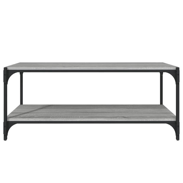 The Living Store Industrieel TV-meubel - 100 x 33 x 41 cm - Grijs Sonoma Eiken