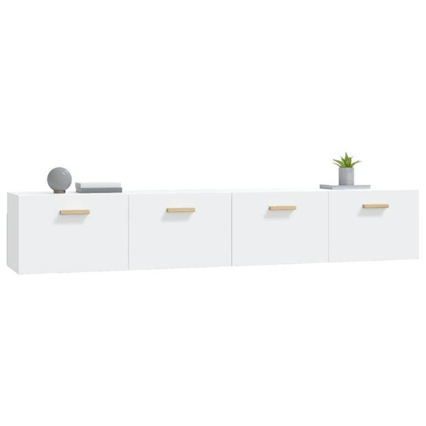 The Living Store Wandkast - Hangkast - Wit - 100 x 36.5 x 35 cm