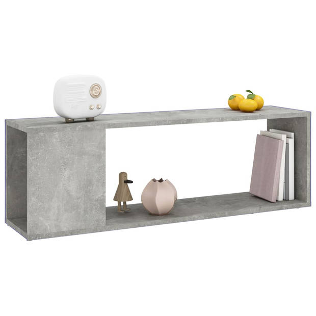 The Living Store TV-kast - Betongrijs - 100 x 24 x 32 cm - stevig en duurzaam