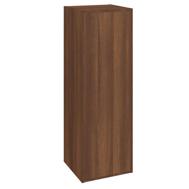 The Living Store TV Meubel Set - Hout - 80x30x30cm - bruineiken