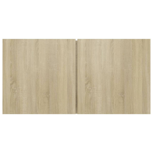 The Living Store Wandmeubel - Sonoma Eiken - 60 x 30 x 30 cm - Bewerkt Hout