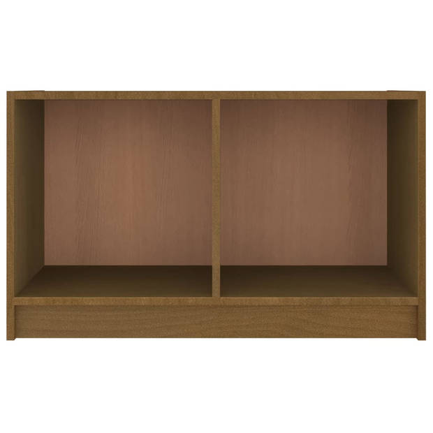 vidaXL Tv-meubel 70x33x42 cm massief grenenhout honingbruin