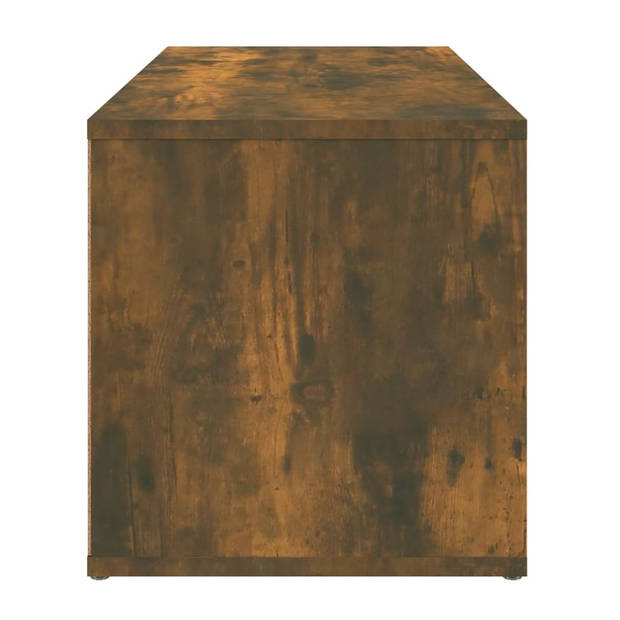 The Living Store TV-meubel Smoked Oak 80x34x36cm - Stevig en praktisch houten televisiemeubel