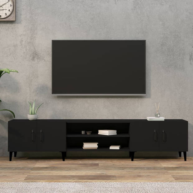 The Living Store TV-meubel - Trendy - Tv-kast - 180 x 31.5 x 40 cm - Zwart
