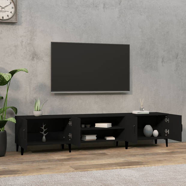 The Living Store TV-meubel - Trendy - Tv-kast - 180 x 31.5 x 40 cm - Zwart