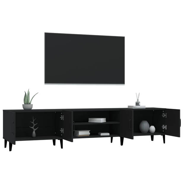 vidaXL Tv-meubel 180x31,5x40 cm bewerkt hout zwart