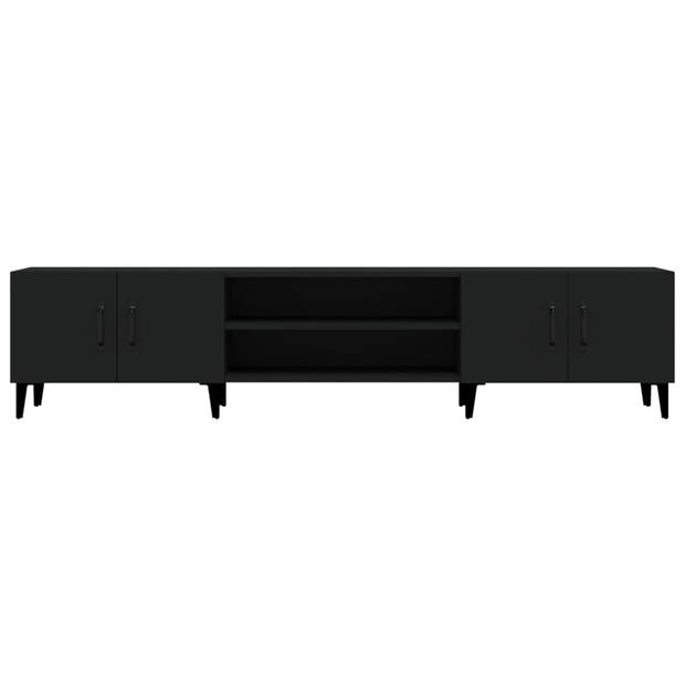 vidaXL Tv-meubel 180x31,5x40 cm bewerkt hout zwart
