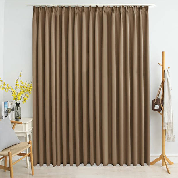 The Living Store Gordijn Taupe 290x245cm - Premium Polyester