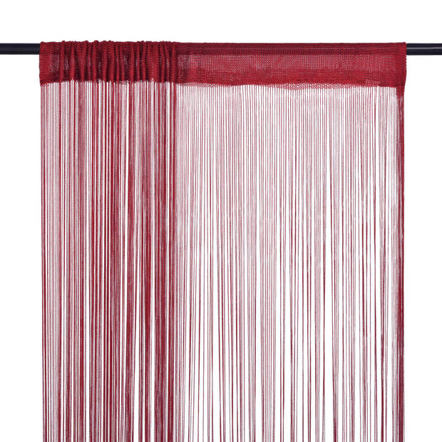 The Living Store Vliegengordijn - Deurgordijn - Bordeauxrood - 140 x 250 cm - 100% polyester
